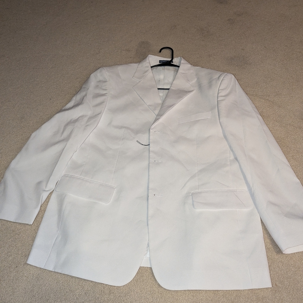 Nwot Vittorio St. Angelo white Suit Jacket Sz 42S